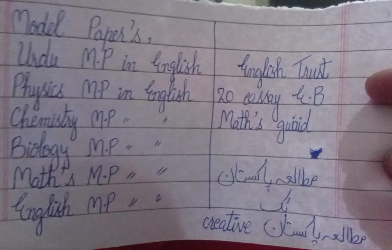 Textbooks provided to 10th class student