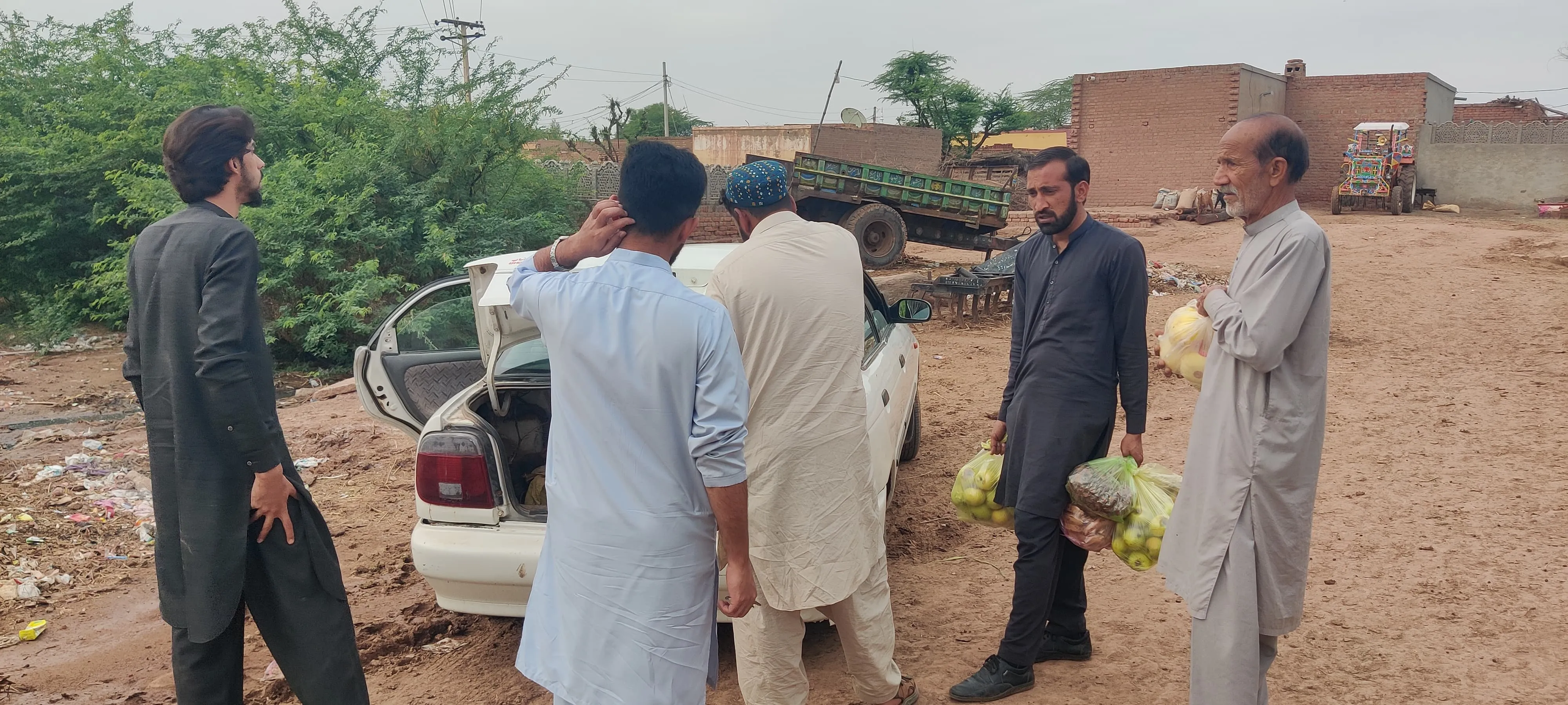 Rural ration distribution in progress