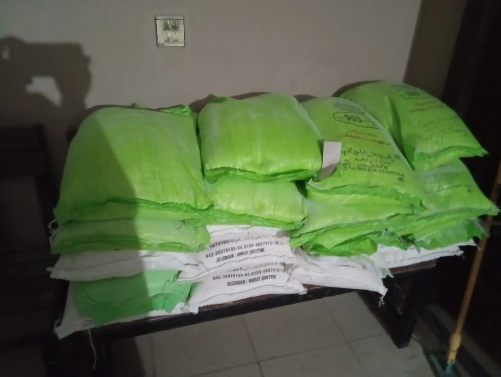 30 bags of atta prepared for Lahore labourers