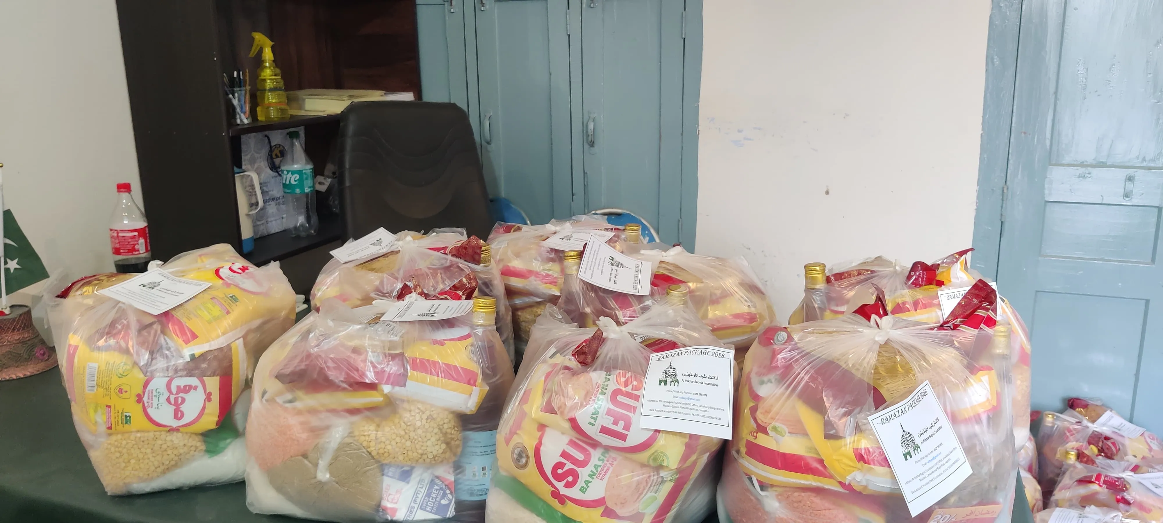 AIBF branded ration bags ready for Ramadan 2026 distribution