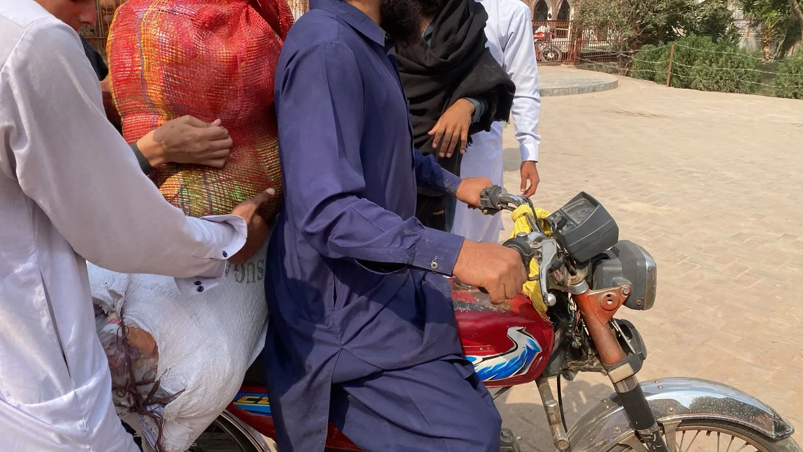 Ration distribution in progress